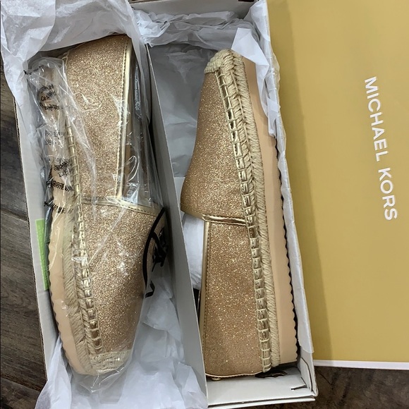 MICHAEL KORS MATHILDE ESPADRILLE PIXIE FINE GLITTE - Picture 2 of 16